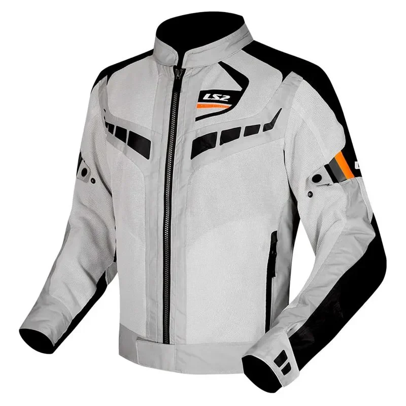 Jaqueta LS2 Feminina Garda Lady Preto/Cinza/Laranja - Spinelli